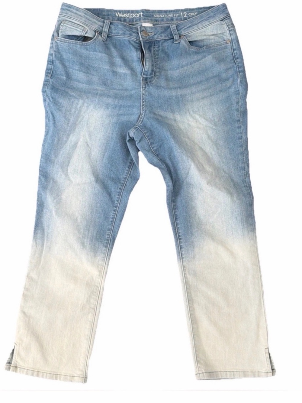 Westport women’s Tapered Ankle Cut Jeans Relaxed fit Blue Wash Size 12